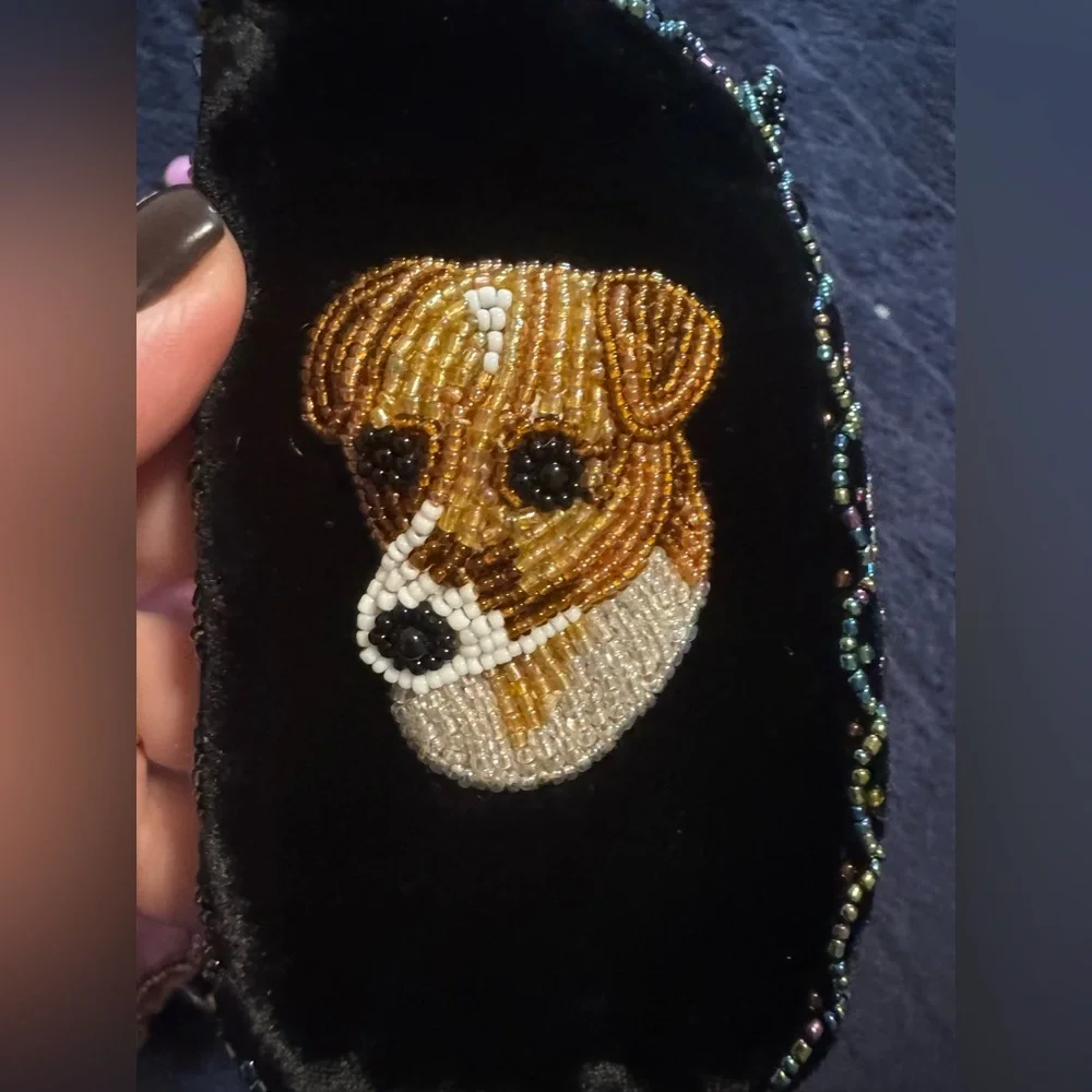 Beaded dog pouch mini - Picture 7 of 9
